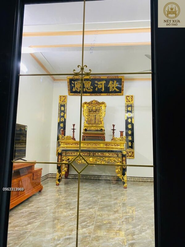mẫu bàn thờ án gian sơn thếp vàng