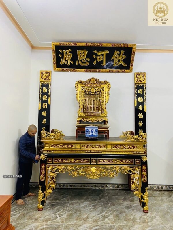 mẫu bàn thờ án gian sơn thếp vàng
