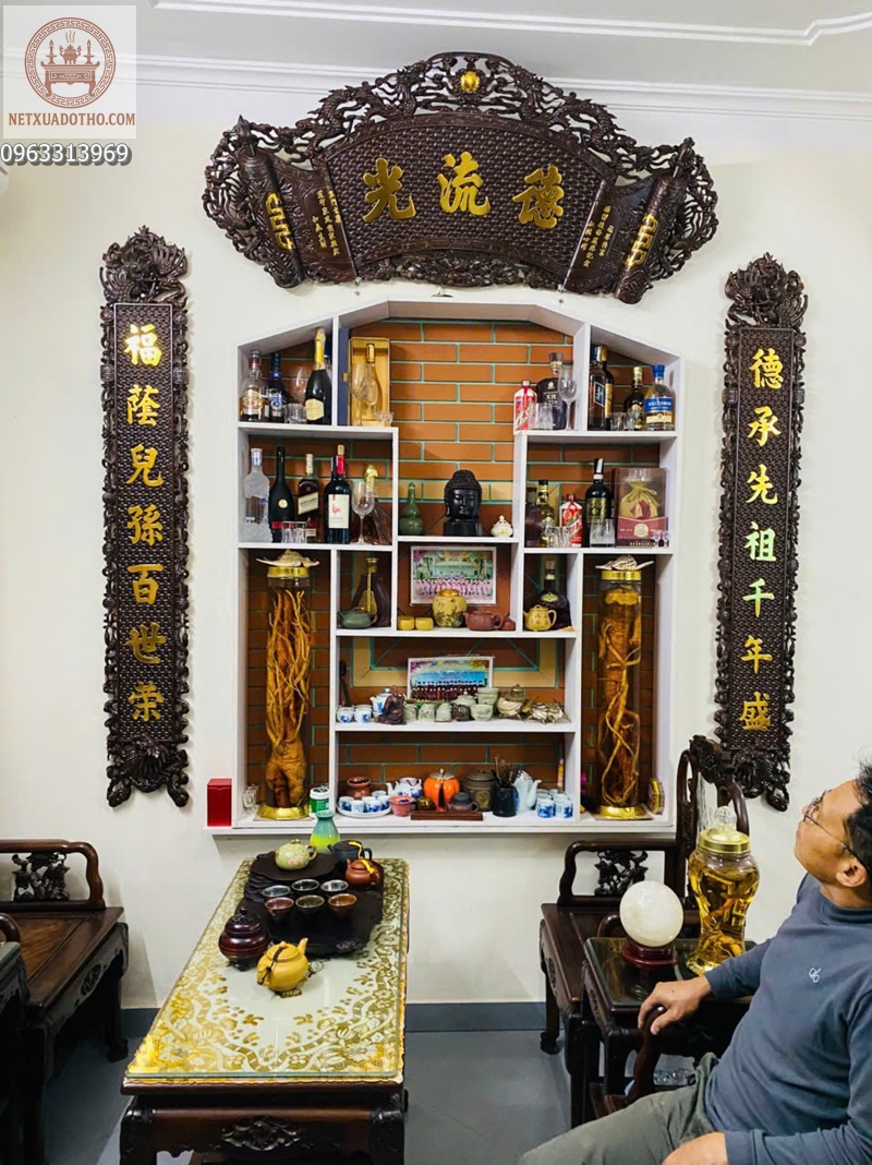 Bộ cuấn thư câu đối tứ linh