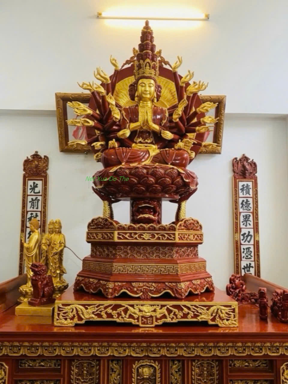 Phật Bà Thiên Thủ Thiên Nhãn hoàn thiện sơn son thếp vàng Phật Bà Thiên Thủ Thiên Nhãn hoàn thiện sơn son thếp vàng